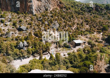 Montagnes d'Akchour, Chefchaouen - Maroc. Banque D'Images