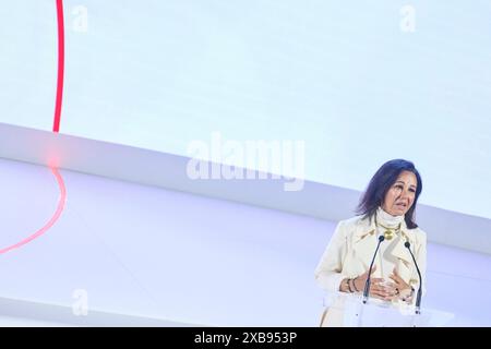 Boadilla Del Monte, Madrid, Espagne. 11 juin 2024. Patricia Botin participe à l'appel annuel à candidatures pour les '' projets sociaux˜de Banco Santander' au Centre de formation El Solaruco du Groupe de la ville de Santander le 11 juin 2024 à Boadilla del Monte, Espagne (crédit image : © Jack Abuin/ZUMA Press Wire) USAGE ÉDITORIAL SEULEMENT! Non destiné à UN USAGE commercial ! Crédit : ZUMA Press, Inc/Alamy Live News Banque D'Images