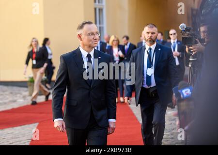 RIGA, Lettonie. 11 juin 2024. Andrzej Duda, Président de la Pologne lors du SOMMET B9 (Bucarest neuf) 2024. Crédit : Gints Ivuskans/Alamy Live News Banque D'Images