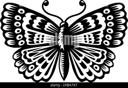 Motif papillon style abstrait vintage Illustration de Vecteur