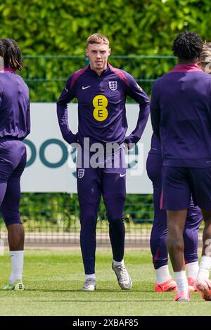 Enfield, Royaume-Uni. 06 juin 2024. L'attaquant anglais Cole Palmer lors de la session d'entraînement de l'Angleterre devant l'équipe amicale internationale contre l'Islande au Tottenham Hotspur Training Ground, Enfield, Angleterre, Royaume-Uni le 6 juin 2024 crédit : Every second Media/Alamy Live News Banque D'Images