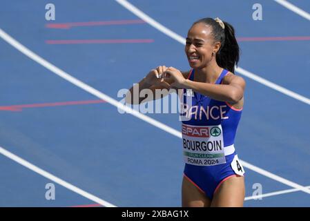 Roma, Italie. 11 juin 2024. La française Anais Bourgoin affronte le 800m féminin lors de la 26e édition des Championnats d'Europe d'athlétisme de Rome 2024 au stade olympique de Rome, Italie - mardi 11 juin 2024 - Sport, Athlétisme (photo Fabrizio Corradetti/LaPresse) crédit : LaPresse/Alamy Live News Banque D'Images