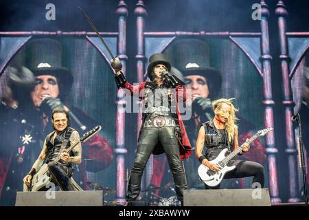 Solvesborg, Suède. 08 juin 2024. La chanteuse américaine Alice Cooper donne un concert en direct lors du festival de musique suédois Sweden Rock Festival 2024 à Solvesborg. (Crédit photo : Gonzales photo - Terje Dokken). Banque D'Images