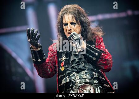 Solvesborg, Suède. 08 juin 2024. La chanteuse américaine Alice Cooper donne un concert en direct lors du festival de musique suédois Sweden Rock Festival 2024 à Solvesborg. (Crédit photo : Gonzales photo - Terje Dokken). Banque D'Images