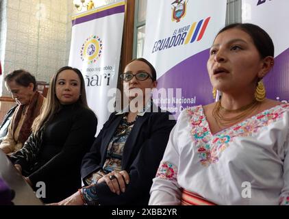 CUENCA RUEDA DE PRENSA INTIRAYMI Cuenca, Équateur 11 juin 2024 ce matin à la Casa de las Palomas de l'Institut INPC, une conférence de presse a eu lieu sur ce que sera l'Inri Raymi 2024 Live IT à Ingapirca dans la province de Canar du vendredi 21 au 23 juin photo Boris Romoleroux API ACE CUENCA RUEDADEPRENSA INTIRAYMI f15fcb37d78e948127211b871ca21b09 Copyright : xROMOLEROUXx Banque D'Images