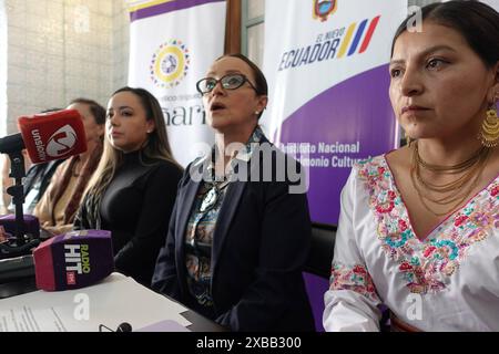 CUENCA RUEDA DE PRENSA INTIRAYMI Cuenca, Équateur 11 juin 2024 dans la matinée d'aujourd'hui à la Casa de las Palomas de l'Institut INPC, une conférence de presse a eu lieu sur ce que sera l'Inri Raymi 2024 Live It à Ingapirca dans la province de Canar du vendredi 21 au 23 juin photo Boris Romoleroux API ACE CUENCA RUEDADEPRENSA INTIRAYMI 85ae3fd0e14bb2710659c36b6abf0f93 Copyright : xROMOLEROUXx Banque D'Images