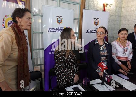 CUENCA RUEDA DE PRENSA INTIRAYMI Cuenca, Équateur 11 juin 2024 dans la matinée d'aujourd'hui à la Casa de las Palomas de l'Institut INPC, une conférence de presse a eu lieu sur ce que sera l'Inri Raymi 2024 Live It à Ingapirca dans la province de Canar du vendredi 21 au 23 juin photo Boris Romoleroux API ACE CUENCA RUEDADEPRENSA INTIRAYMI 45d374d2cdfe769c48fa0186e45f657d Copyright : xBORISxROMOLEROUXx Banque D'Images