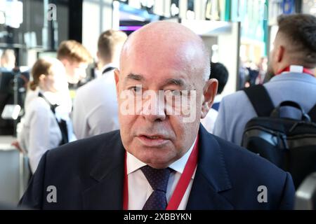 Saint-Pétersbourg, Russie. 7 juin 2024. Mikhail Shvydkoi, homme d'État russe, Représentant spécial du Président de la Fédération de Russie pour la coopération culturelle internationale vu lors du Forum économique international de Petersburg 2024 (crédit image : © Maksim Konstantinov/SOPA images via ZUMA Press Wire) USAGE ÉDITORIAL SEULEMENT! Non destiné à UN USAGE commercial ! Banque D'Images