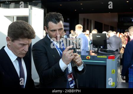 Saint-Pétersbourg, Russie. 7 juin 2024. Roman Rotenberg, entrepreneur russe, manager, fonctionnaire sportif, entraîneur en chef du HC SKA sur le Forum économique international de Petersburg 2024 (crédit image : © Maksim Konstantinov/SOPA images via ZUMA Press Wire) USAGE ÉDITORIAL SEULEMENT! Non destiné à UN USAGE commercial ! Banque D'Images