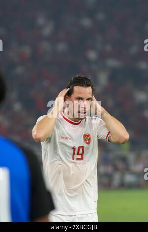 Jakarta, Indonésie, 11 juin 2024 THOM Jan HAYE lors de la qualification Indonésie vs Philippines 2026 Coupe du monde de la FIFA (AFC) et des qualifications pour la Coupe d'Asie de l'AFC 2027 au Stadion Utama Gelora Bung Karno le 11 juin 2024, à Jakarta Indonésie, Credit Shaquille Fabri/Alamy Live News Banque D'Images