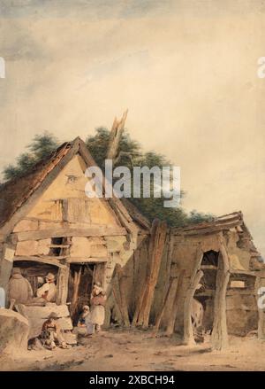 Le Blacksmith's Shop, Hingham. John Crome. Entre 1807 et 1809. Aquarelle et graphite. Banque D'Images