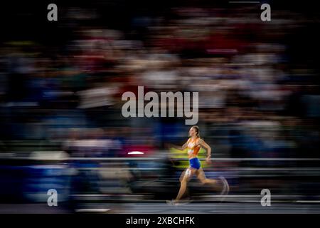 Rome, Italie. 11 juin 2024. Néerlandaise Femke bol photographiée en action lors de la course féminine du 400 m haies, lors des Championnats d'Europe d'athlétisme à Rome, en Italie, le mardi 11 juin 2024. Les Championnats d'Europe d'athlétisme se déroulent du 7 au 12 juin. BELGA PHOTO JASPER JACOBS crédit : Belga News Agency/Alamy Live News Banque D'Images