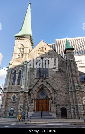 Ottawa, Canada - 4 juin 2024 : premier édifice de l'église baptiste au centre-ville d'Ottawa, Ontario Banque D'Images