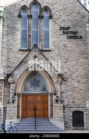 Ottawa, Canada - 4 juin 2024 : premier édifice de l'église baptiste au centre-ville d'Ottawa, Ontario Banque D'Images