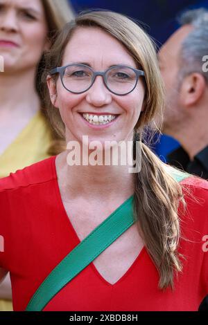 07.06.2024, Köln, Wahlkampfveranstaltung Bündnis 90 Die Grünen - Bundesgeschäftsführerin Emily May Büning Nordrhein-Westfalen Deutschland *** 07 06 2024, Cologne, campagne électorale Bündnis 90 Die Grünen Directrice générale fédérale Emily May Büning Rhénanie du Nord-Westphalie Allemagne Banque D'Images