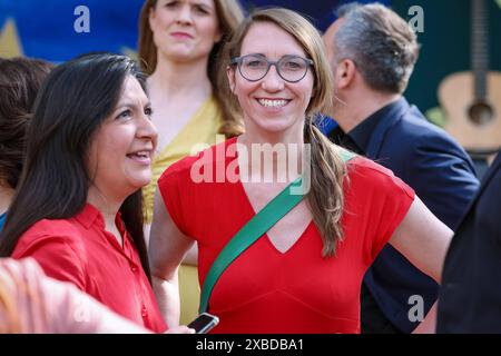 07.06.2024, Köln, Wahlkampfveranstaltung Bündnis 90 Die Grünen - Bundesgeschäftsführerin Emily May Büning Nordrhein-Westfalen Deutschland *** 07 06 2024, Cologne, campagne électorale Bündnis 90 Die Grünen Directrice générale fédérale Emily May Büning Rhénanie du Nord-Westphalie Allemagne Banque D'Images