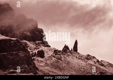 Vieil homme de Storr, île de Skye, Écosse. Banque D'Images