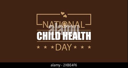Célébration de la Journée nationale de la santé de l'enfant avec typographie chic Illustration de Vecteur