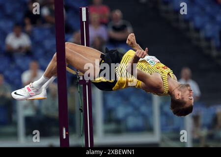 Rome, Italie 11.06.2024, Mateusz PRZYBYLKO participe à la finale masculine de saut en hauteur des Championnats d'Europe d'athlétisme 2024 au stade olympique de Rome Banque D'Images