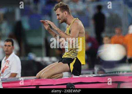 Rome, Italie 11.06.2024, Mateusz PRZYBYLKO participe à la finale masculine de saut en hauteur des Championnats d'Europe d'athlétisme 2024 au stade olympique de Rome Banque D'Images