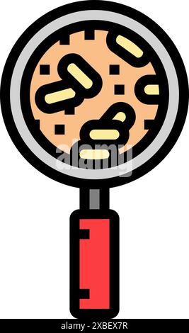 illustration vectorielle d'icône de couleur de granulés de bois de contrôle de qualité Illustration de Vecteur