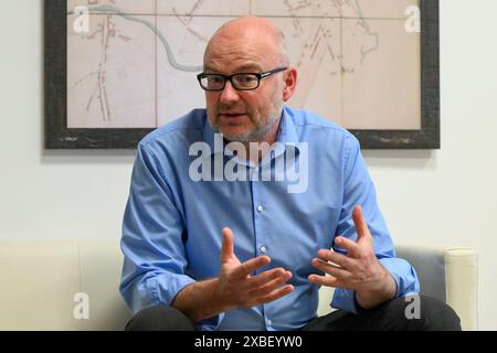 Brno, République tchèque. 10 juin 2024. Tomas Lichovnik, juge sortant de la Cour constitutionnelle, a accordé une interview à l'Agence de presse tchèque (CTK), Brno, le 10 juin 2024. Crédit : Vaclav Salek/CTK photo/Alamy Live News Banque D'Images