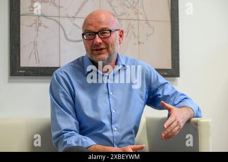 Brno, République tchèque. 10 juin 2024. Tomas Lichovnik, juge sortant de la Cour constitutionnelle, a accordé une interview à l'Agence de presse tchèque (CTK), Brno, le 10 juin 2024. Crédit : Vaclav Salek/CTK photo/Alamy Live News Banque D'Images