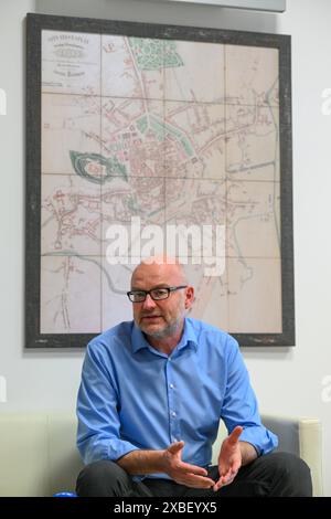 Brno, République tchèque. 10 juin 2024. Tomas Lichovnik, juge sortant de la Cour constitutionnelle, a accordé une interview à l'Agence de presse tchèque (CTK), Brno, le 10 juin 2024. Crédit : Vaclav Salek/CTK photo/Alamy Live News Banque D'Images