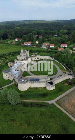 Drone photo Château Hardelot france europe Banque D'Images