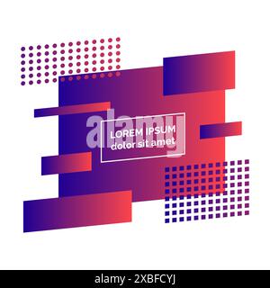 Badge abstrait coloré géométrique. Élément graphique moderne. Design minimaliste à gradient dynamique tendance. Illustration vectorielle Illustration de Vecteur