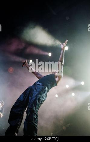 Winston McCall de Parkway Drive se produisant au Floyd Live Music venue, Athènes / Grèce, juin 2024 Banque D'Images