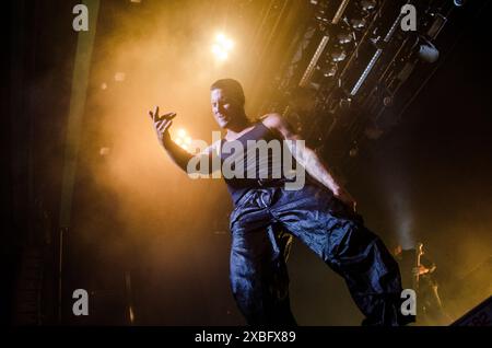 Winston McCall de Parkway Drive se produisant au Floyd Live Music venue, Athènes / Grèce, juin 2024 Banque D'Images