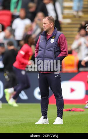 Entraîneur de la première équipe d'Angleterre, Steve Holland- Angleterre v Islande, International Friendly, stade de Wembley, Londres, Royaume-Uni - 7 juin 2024 usage éditorial seulement Banque D'Images