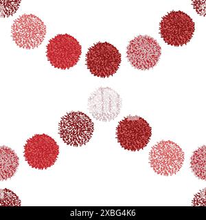 Guirlande de motif sans couture vectorielle faite de pois sombres et clairs parfaits pour la célébration Illustration de Vecteur