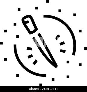 splinters illustration vectorielle d'icône de ligne d'accident de blessure domestique Illustration de Vecteur