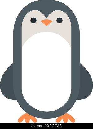 Icône mignonne d'un pingouin Illustration de Vecteur