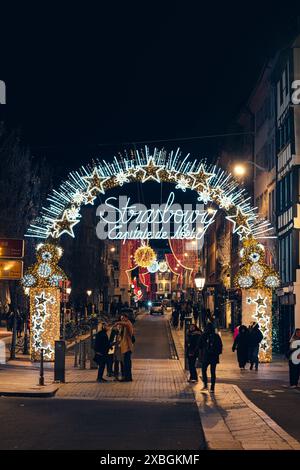 Marché de Noël de Strasbourg Banque D'Images