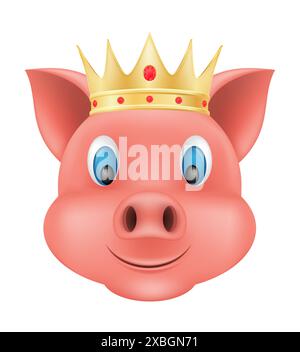 pig museau emoji sticker illustration vectorielle isolé sur fond blanc Illustration de Vecteur