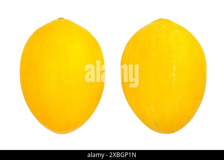 chemin de melon isolé sur blanc Banque D'Images