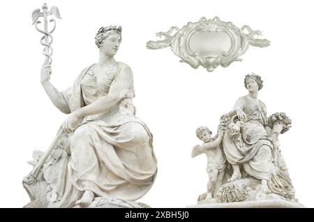 Statues isolées dans un jardin du palais Versaille France Banque D'Images