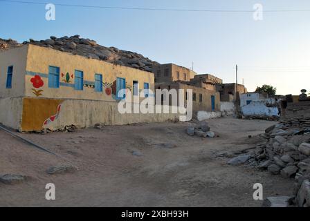 Maisons résidentielles dans Assouan, Égypte Banque D'Images