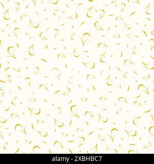Fond de modèle de paille de blé de céréales. Épis dorés de blé, seigle ou orge. Papier d'emballage vectoriel pour le pain. Texture sans fin vectorielle pour papier numérique, Illustration de Vecteur