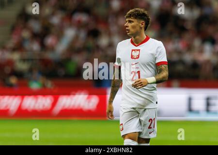 Nicola Zalewski (Pologne) vu en action lors du match amical entre les équipes nationales de Pologne et de Turquie au PGE Narodowy. Score final ; Pologne 2 : 0 Turquie. Banque D'Images