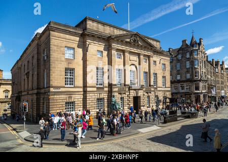 Haute Cour de justice d'Édimbourg dans le Lawnmarket sur le Royal Mile Banque D'Images