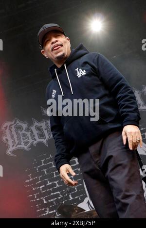 Nombre de corps en pieds Ice-T, Konzert in der Zitadelle Spandau, Berlin, 11.06.2024 Ice-T bürgerlich Tracy Lauren Marrow, rapper von Body Count ft. Ice-T während ihrer Europa Tour 2024 live in der Berliner Zitadelle Spandau AM 11.06.2024. Berlin Zitadelle Spandau *** Body Count ft Ice T, concert à Zitadelle Spandau, Berlin, 11 06 2024 Ice T bürgerlich Tracy Lauren Marrow , rappeur de Body Count ft Ice T lors de leur tournée européenne 2024 live à Zitadelle Spandau le 11 06 2024 Berlin Zitadelle Spandau Copyright : xAnitaxBuggex Banque D'Images