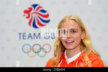 Lucy Hope lors d'une session de kitting Out Team GB avant les Jeux Olympiques de Paris 2024 au Parc National des expositions de Birmingham. Date de la photo : mercredi 12 juin 2024. Banque D'Images