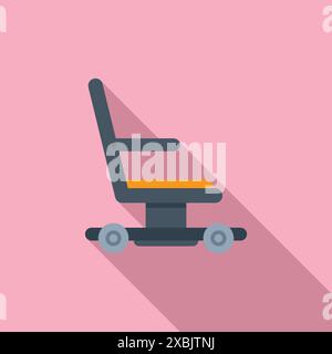 Icône de fauteuil roulant électrique représentant l’aide à la mobilité et l’accessibilité pour les personnes ayant un handicap physique, soulignant l’importance d’une conception et d’un soutien inclusifs Illustration de Vecteur