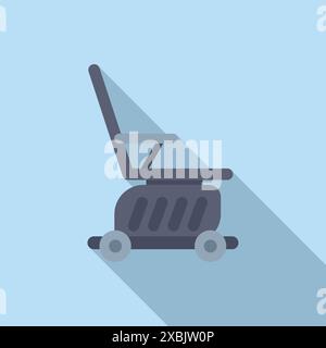 Conception moderne de fauteuil roulant électrique, idéal pour les projets médicaux et de santé liés Illustration de Vecteur