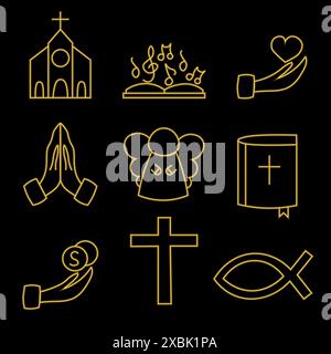 Pour les icônes, le Web, les cartes postales, la décoration, l'emballage, imprimés pour objets, sites web, bannières et cartes postales, couvertures et affiches élément individuel et etc Illustration de Vecteur