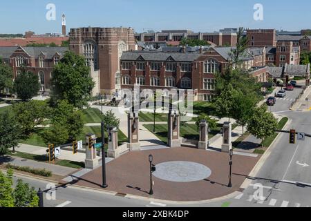 West Lafayette - 11 juin 2024 : Union commémorative et centre d'accueil de l'Université Purdue. Purdue est une université dont les équipes d'athlétisme sont les Boilermakers Banque D'Images